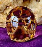 Blown Glass Citrine Skull Carving ✨⚜️💀💛✨