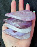 Dyed Pink Agate Crystal Tear Shaped Freeform ✨🩷