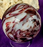 ✨RARE✨ XL Chicken Blood Agate Crystal Sphere ❤️🐔🐓🩸🤍🔮🤩