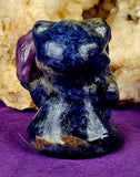 Sodalite Kitty Grim Reaper w/Lepidolite Crystal Raven Figurine 😍🐦‍⬛✨🥹🐈💀