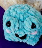 Handcrafted Teal Crocheted Frog Plushie