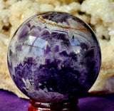 Chevron Amethyst Crystal Sphere #2 ✨🤍🔮💜☪️