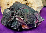 LG. Raw ridescent Rainbow Turgite Crystal Mineral Specimen 🤯🤩✨🌈🖤🤍