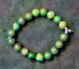Handcrafted Nephrite Jade w/925 SS Buddha Charm Crystal Stretch Bracelet 🕉️📿✨💚