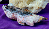 LG. Banded Agate Crystal Fantail Goldfish Carving ✨🤩🐟🐠🐡🤯🤍