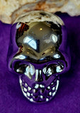 Blown Glass Silver Skull Carving 💀✨🩶💀