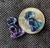 Rainbow Fluorite Crystal Mini Dog