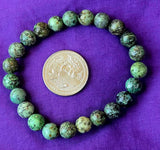 Chrysocolla Crystal Stretch Bracelet 📿✨💚🤩🤯🖤