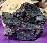 LG. Raw ridescent Rainbow Turgite Crystal Mineral Specimen 🤯🤩✨🌈🖤🤍