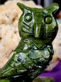 MD. Nephrite Jade Crystal Owl Carving 🦉💚✨🤩🦉