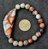 Mexican Laguna Agate Crystal Stretch Bracelet ✨📿♥️🍄