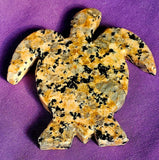 Yellow Jasper Crystal Turtle Trinket Dish 🐢💛✨🖤
