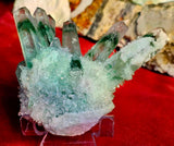 Lab Grown Green Crystal Phantom Quartz Crystal Cluster ✨💚🧪🧫