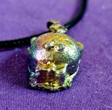 Rainbow Titanium Bismuth Crystal Kitty Cat Necklace ✨🐾🐈📿🌈