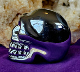 Blown Glass Silver Skull Carving 💀✨🩶💀