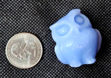 Blue Calcite Crystal Owl Figurine