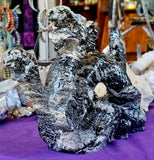 MASSIVE Picasso Jasper Crystal Eastern Asian Themed Dragon Statue ✨🤩🤯🖤🤍🩶🐲🐉