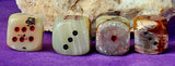 LG. Banded Calcite Crystal Dice 🎲💚🎲🍂