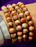 Red Veined Jasper aka Pork Stone Crystal Bracelet 📿♥️🐷
