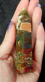 Red Moss Agate Crystal Tower 💚✨❤️🤍