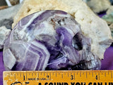 LG. Chevron Amethyst Crystal Skull