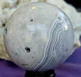 Blue Banded Agate Crystal Sphere #2 💙✨🔮💎🔵