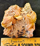 Raw Peach Barite w/Galena Crystal Specimen ✨💥🍑🩶