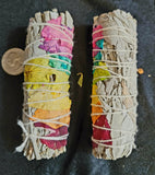 Chakra Petal & White Sage Smudge Stick