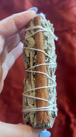 White Sage & Cinnamon Smudge Stick